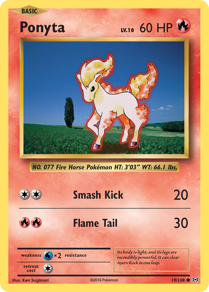 Ponyta — illustrated card