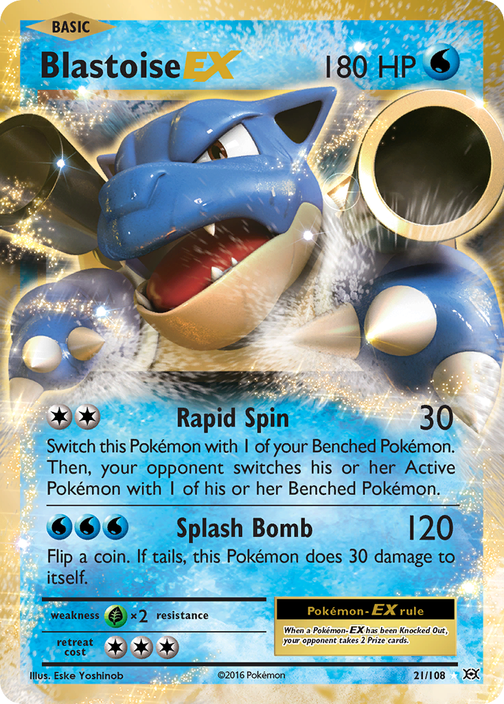 Blastoise-EX — illustrated card