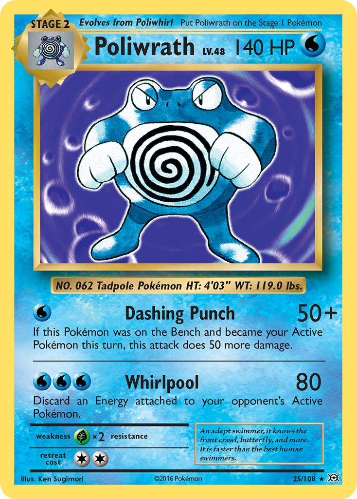 Poliwrath — illustrated card