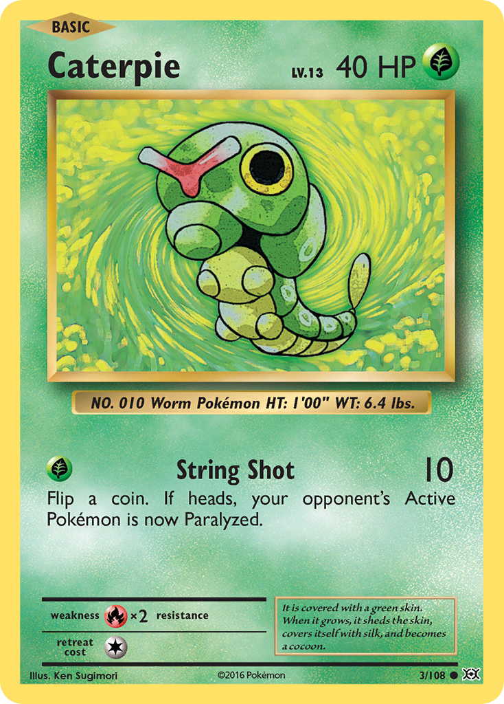 Caterpie — illustrated card