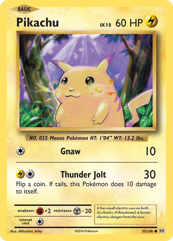 Pikachu — illustrated card