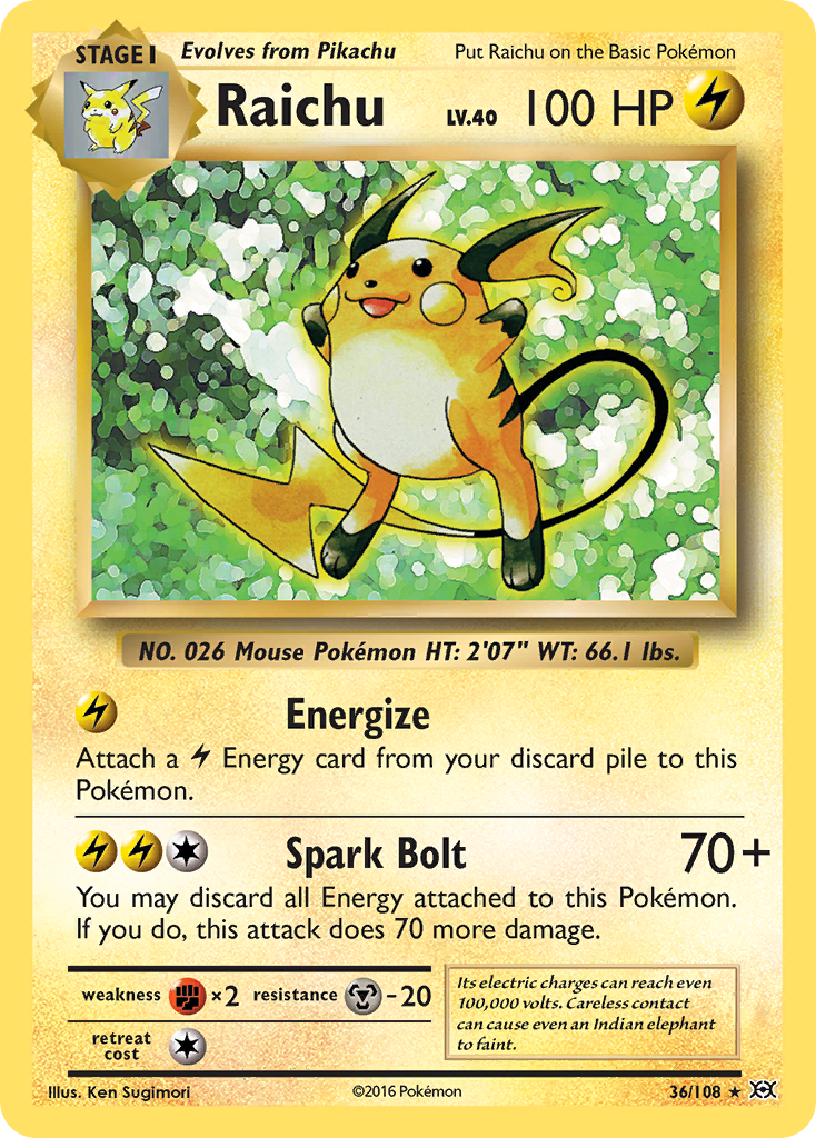 Raichu — illustrated card