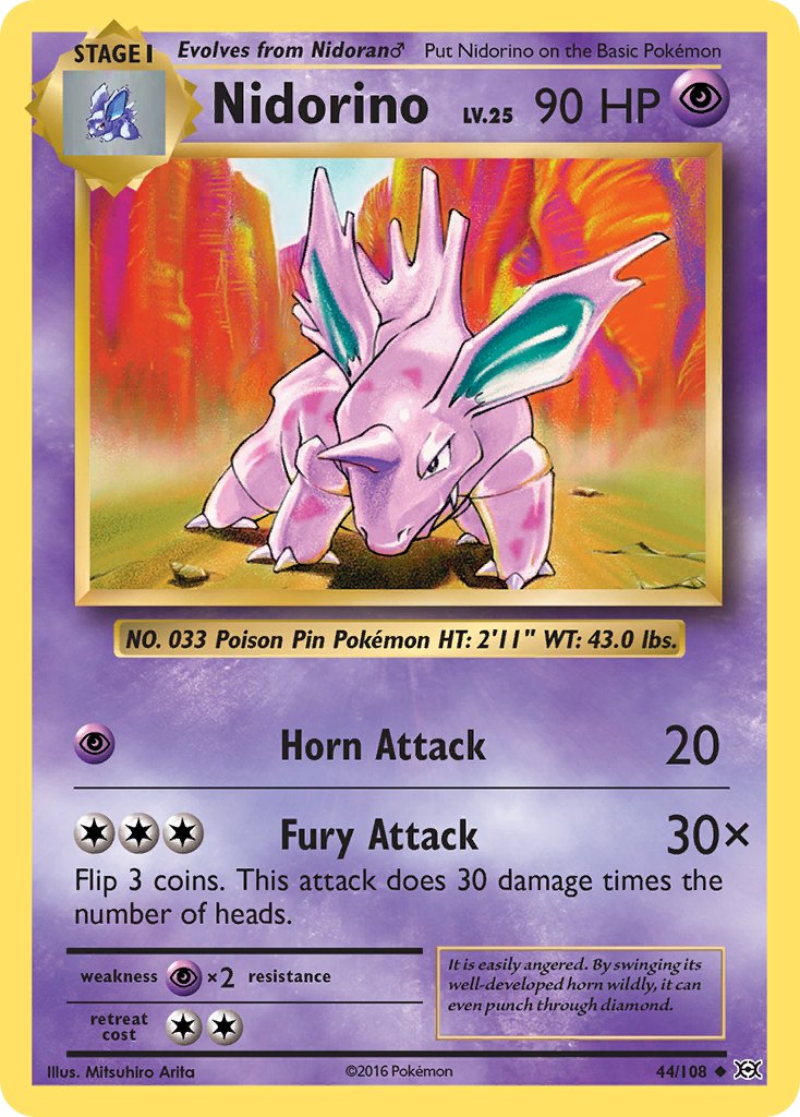 Nidorino — illustrated card