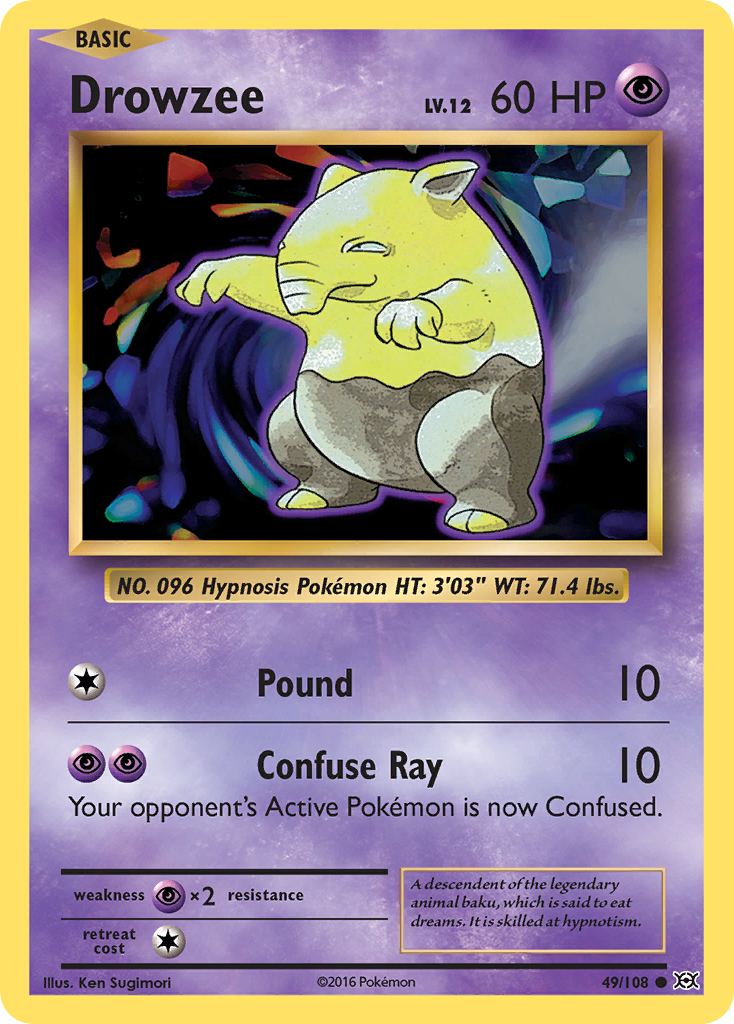 Drowzee — illustrated card