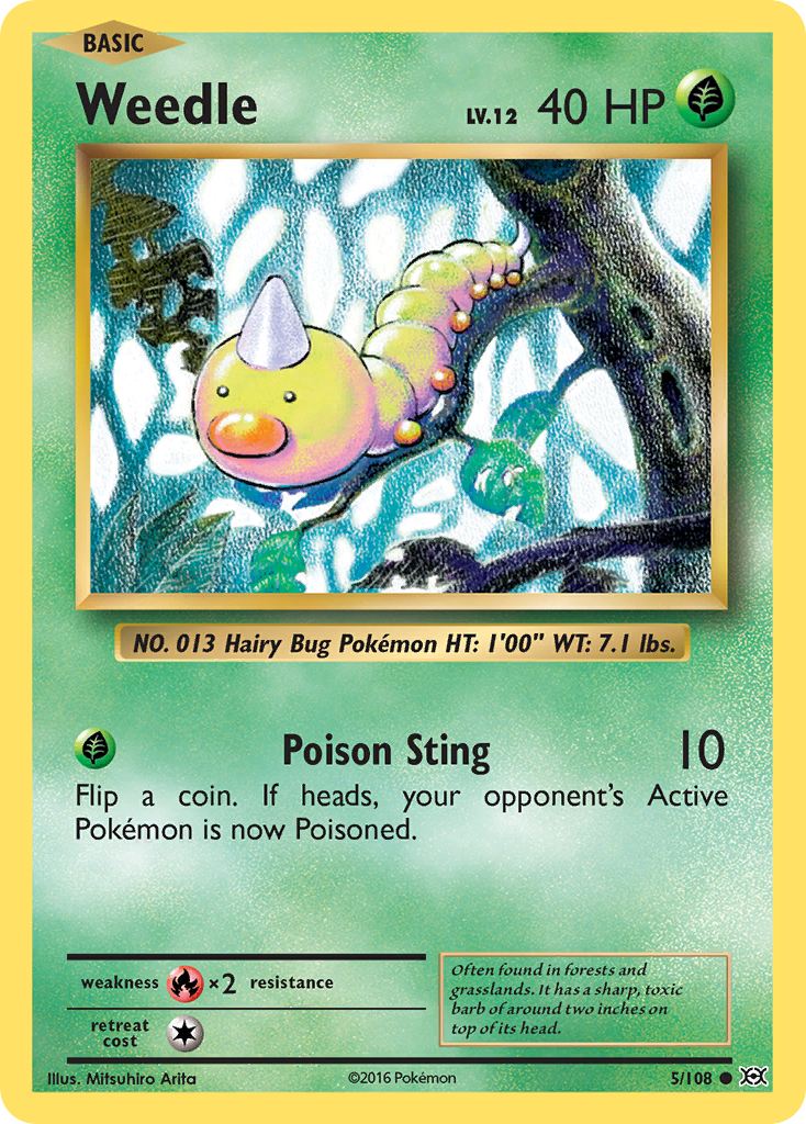 Weedle — illustrated card