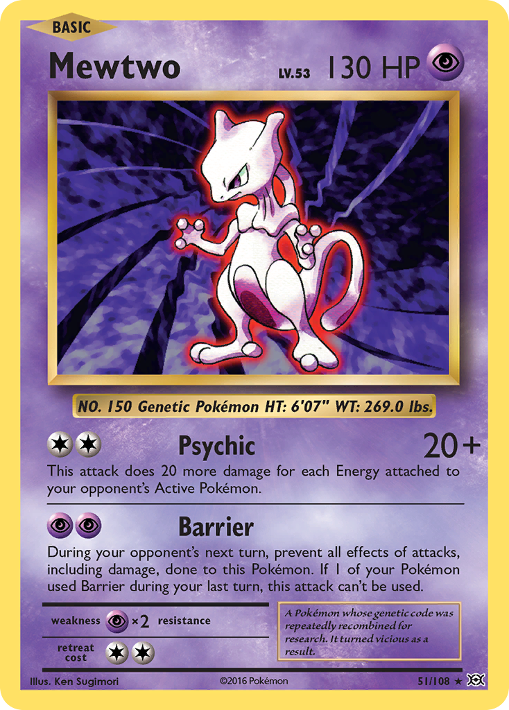 Mewtwo — illustrated card