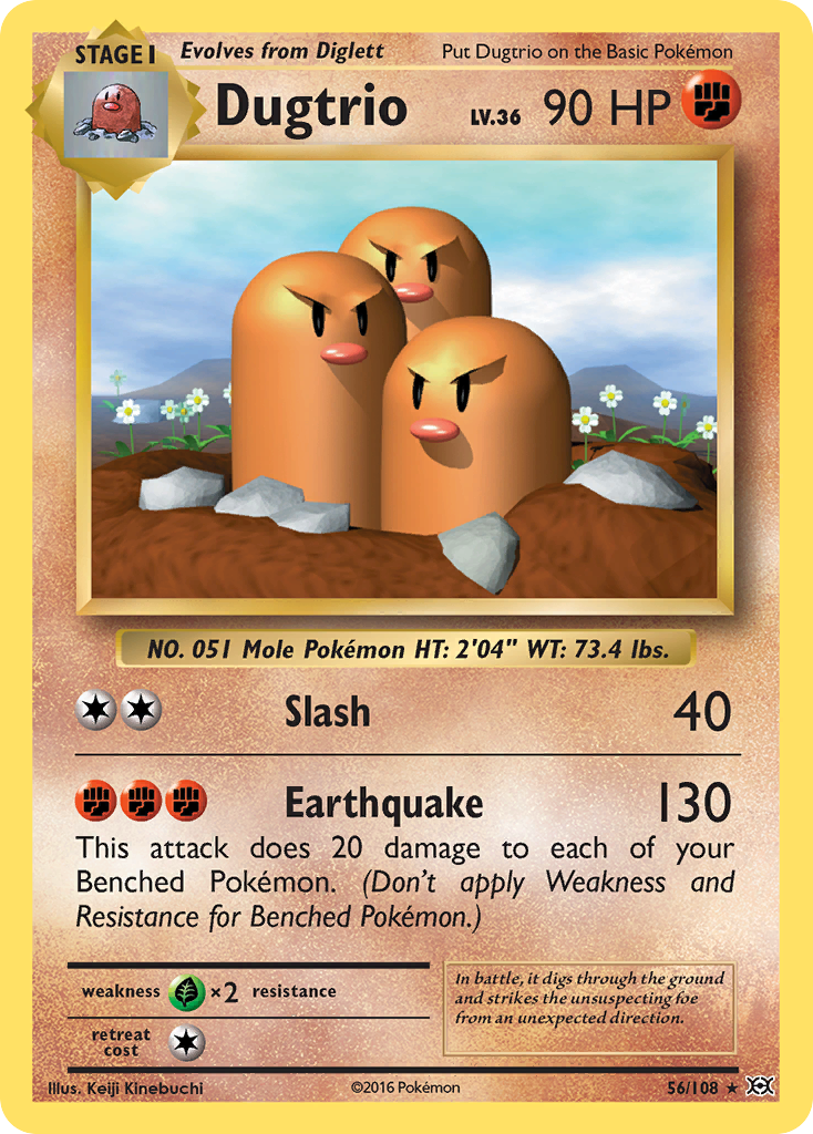 Dugtrio — illustrated card