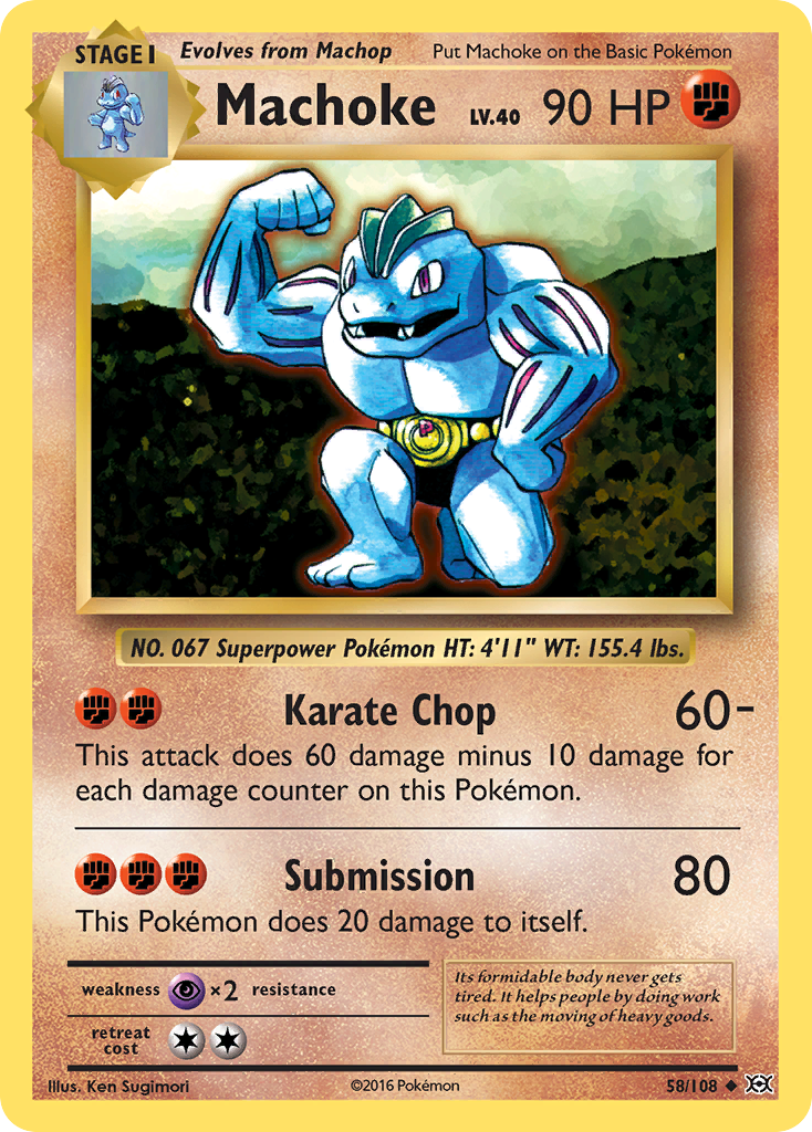 Machoke — illustrated card