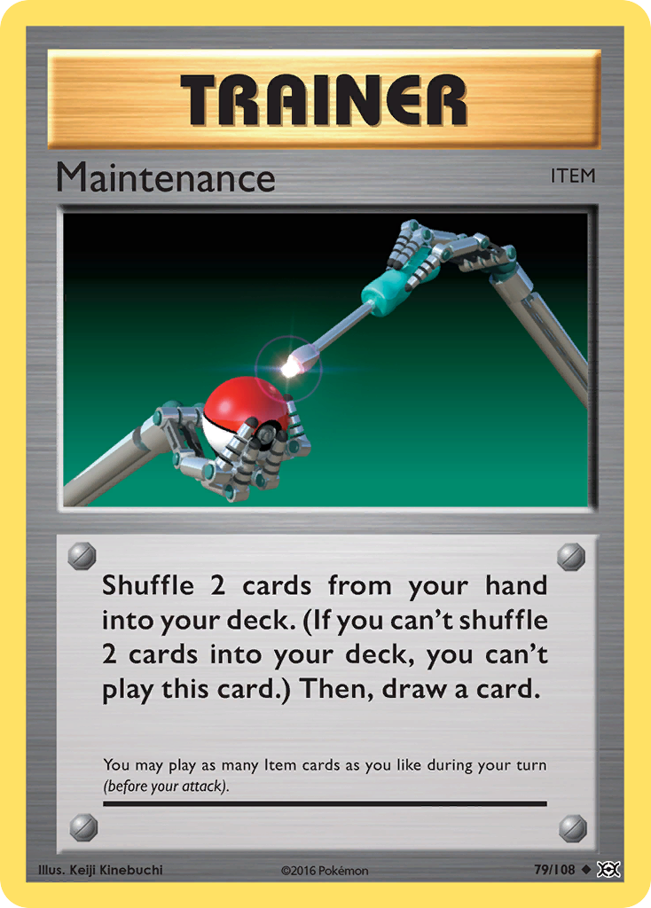 Maintenance — illustrated card