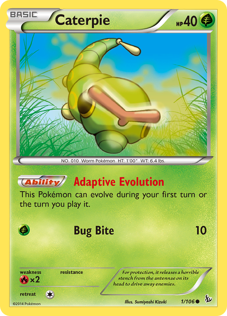 Caterpie — illustrated card