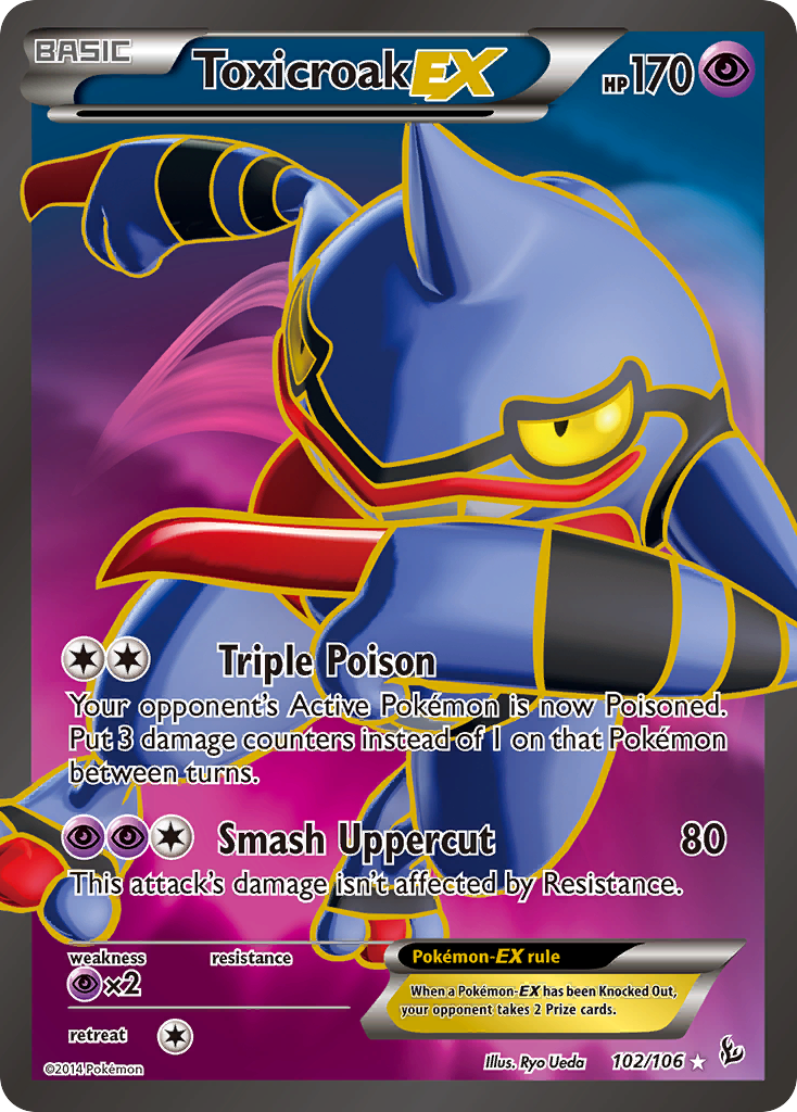 Toxicroak-EX — illustrated card