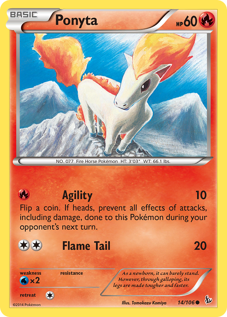 Ponyta — illustrated card