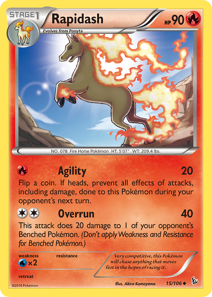 Rapidash — illustrated card