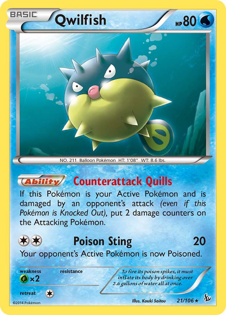 Qwilfish — illustrated card