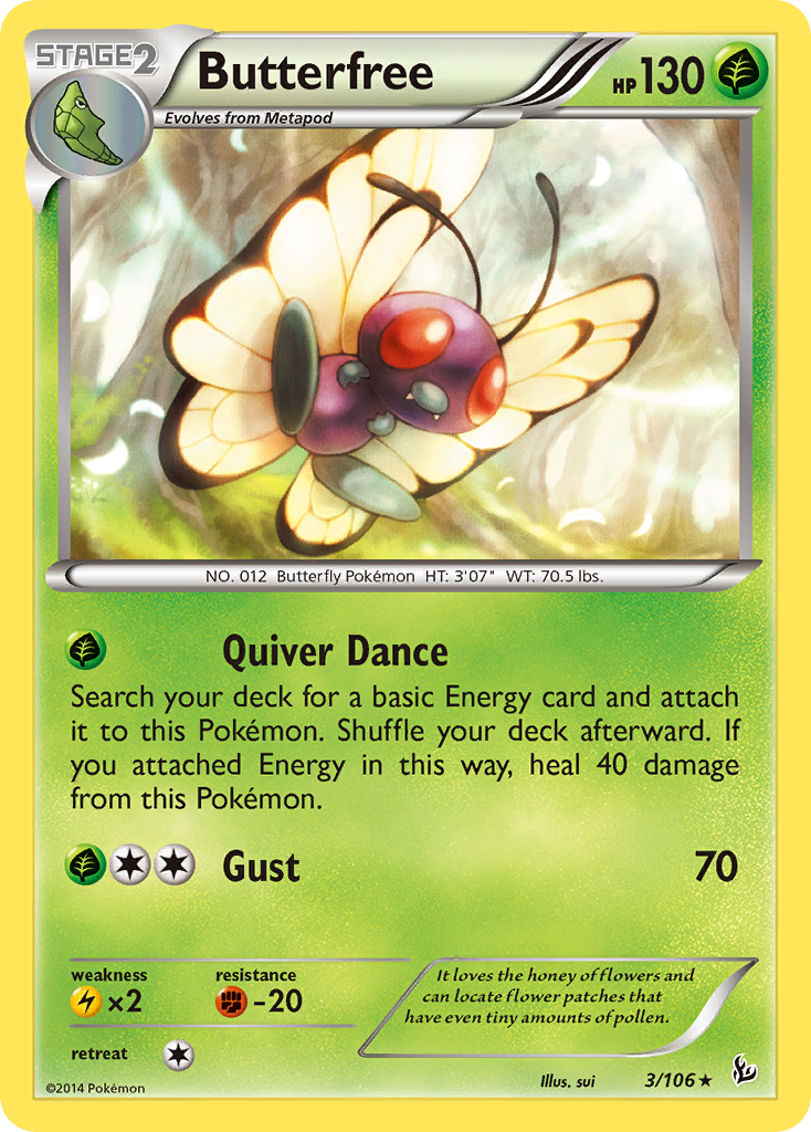 Butterfree — illustrated card