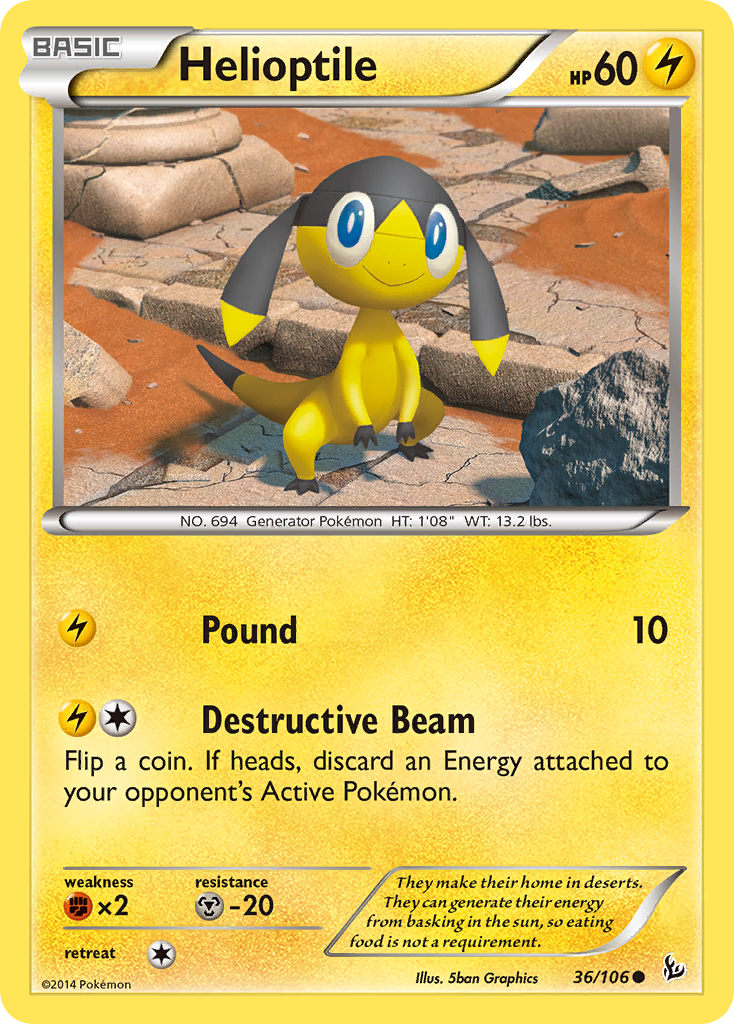 Helioptile — illustrated card