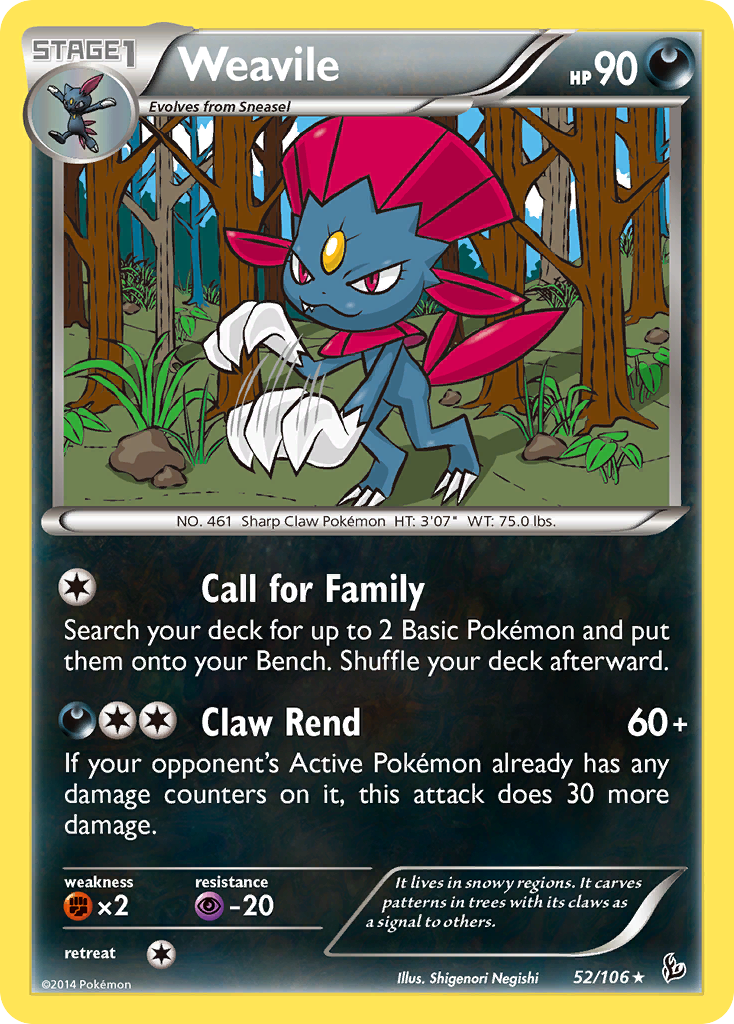 Weavile — illustrated card