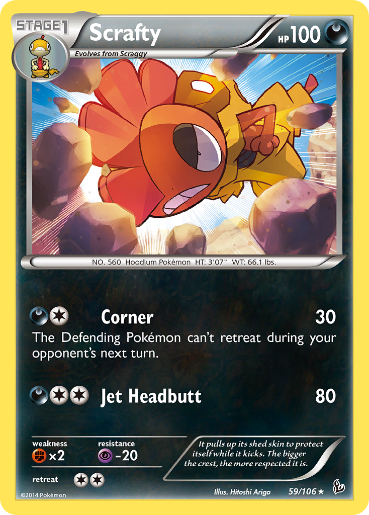 Scrafty — illustrated card