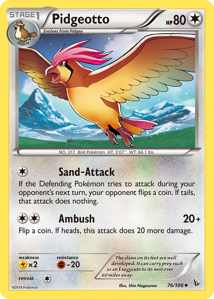 Pidgeotto — illustrated card