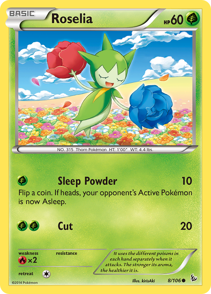 Roselia — illustrated card
