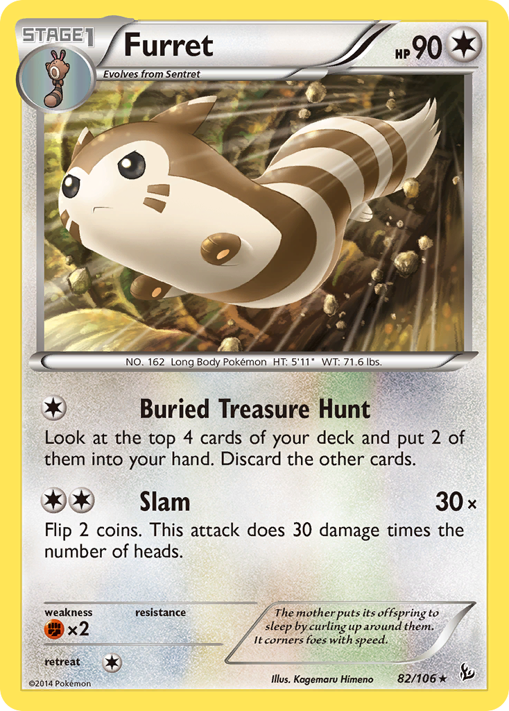 Furret — illustrated card