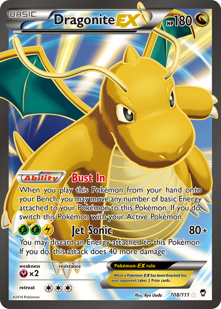 Dragonite-EX — illustrated card