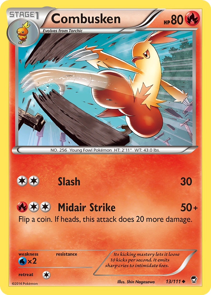 Combusken — illustrated card