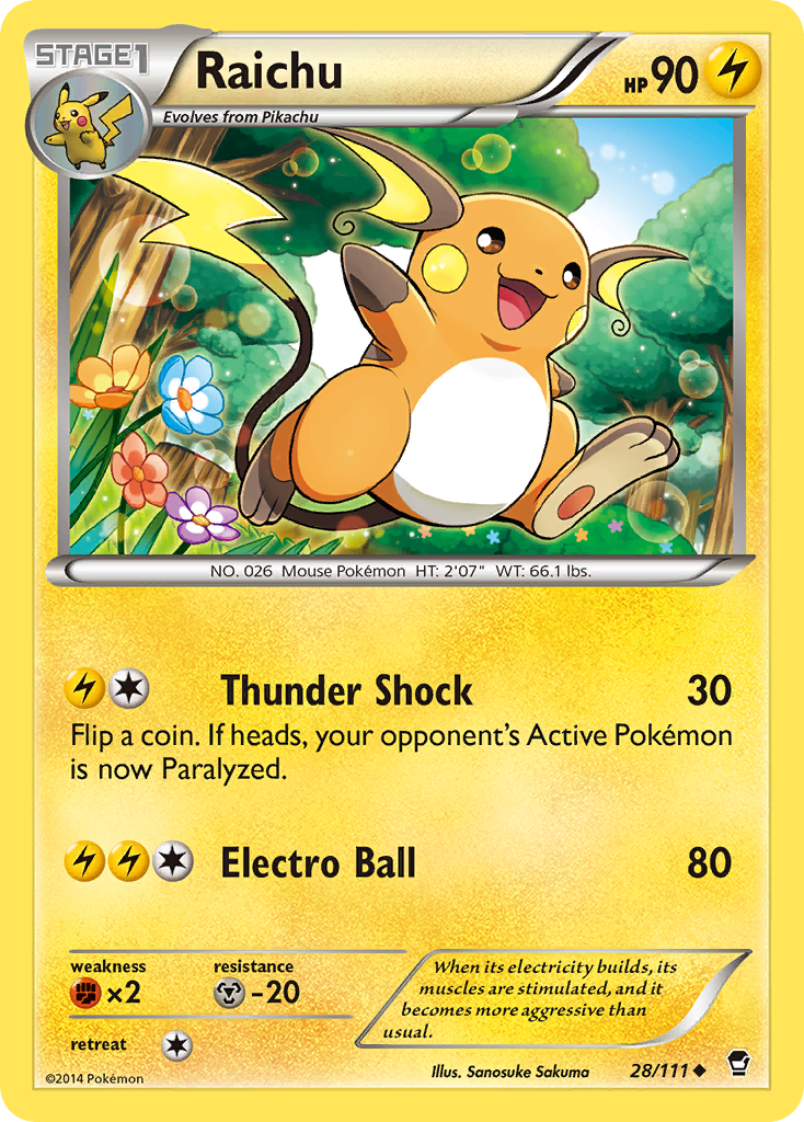 Raichu — illustrated card