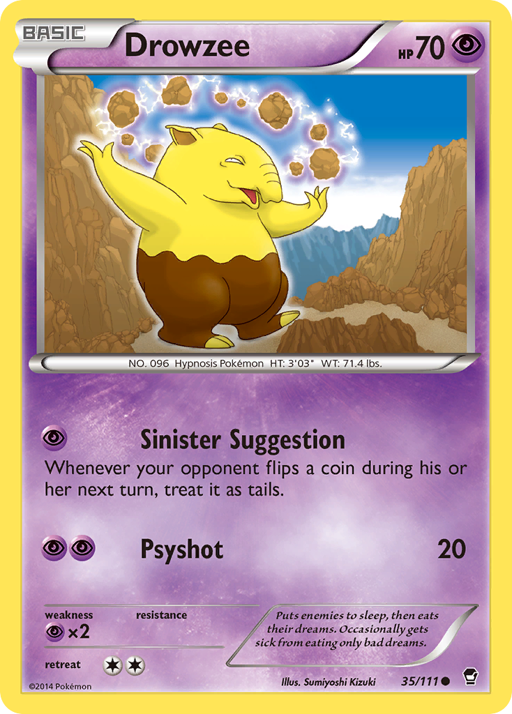 Drowzee — illustrated card