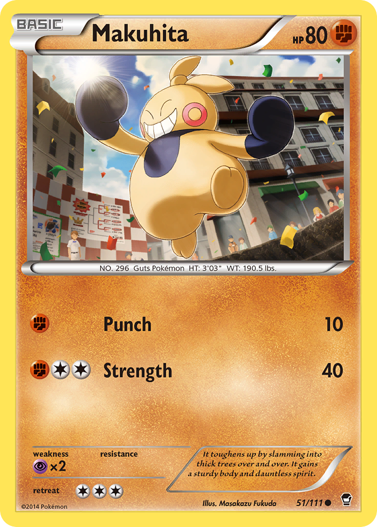 Makuhita — illustrated card