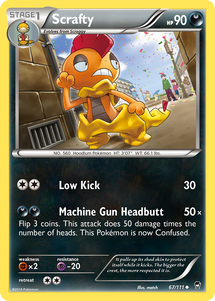 Scrafty — illustrated card