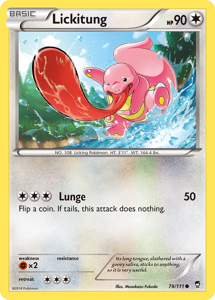 Lickitung — illustrated card