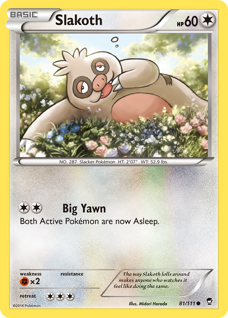 Slakoth — illustrated card