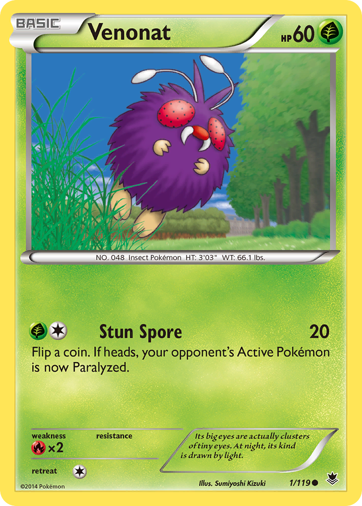 Venonat — illustrated card