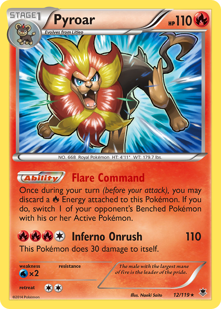 Pyroar — illustrated card