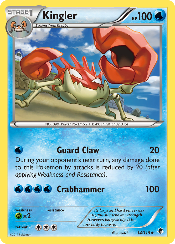 Kingler — illustrated card
