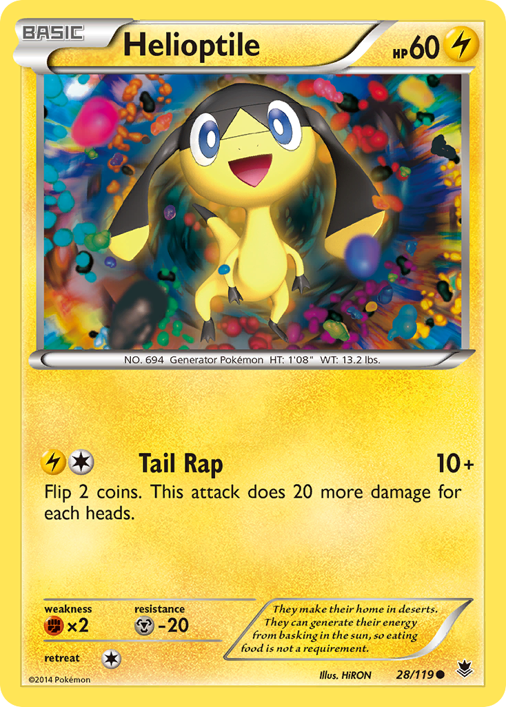 Helioptile — illustrated card