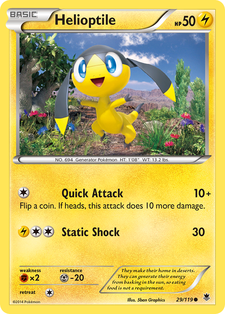 Helioptile — illustrated card