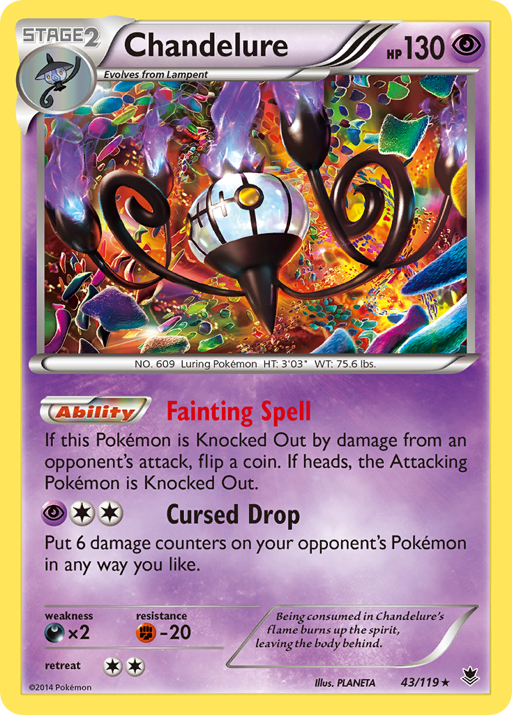 Chandelure — illustrated card