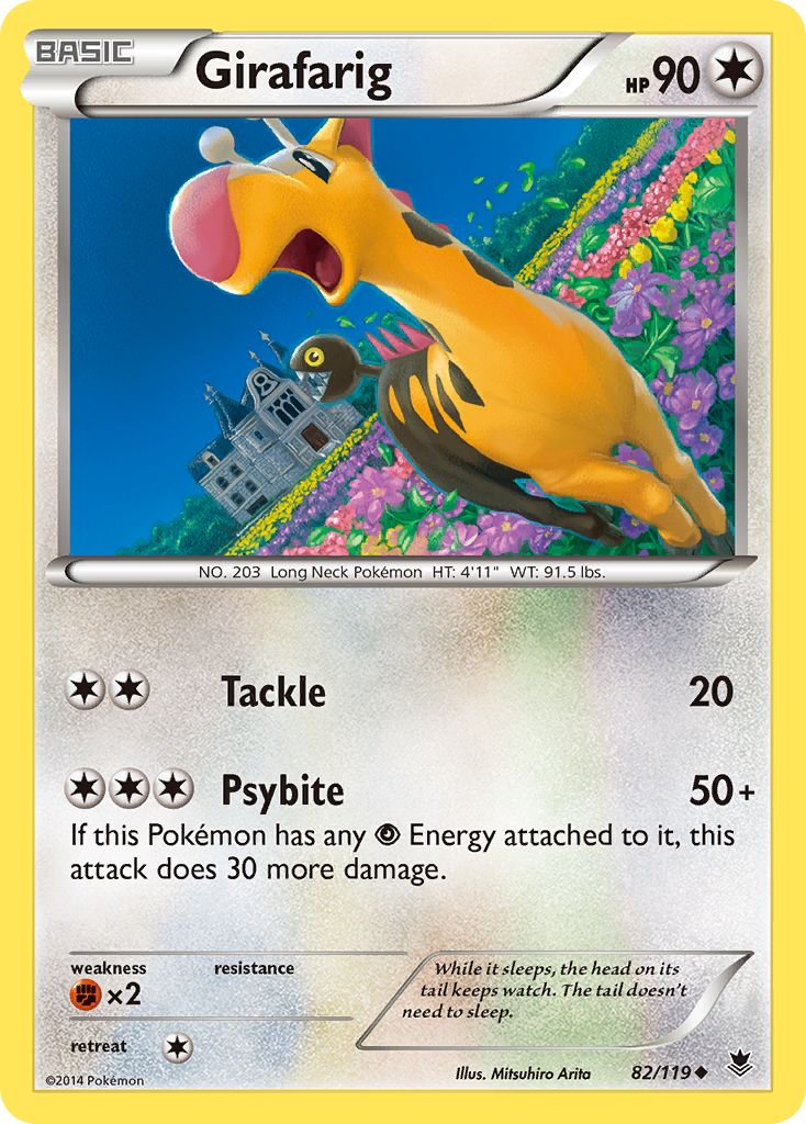 Girafarig — illustrated card