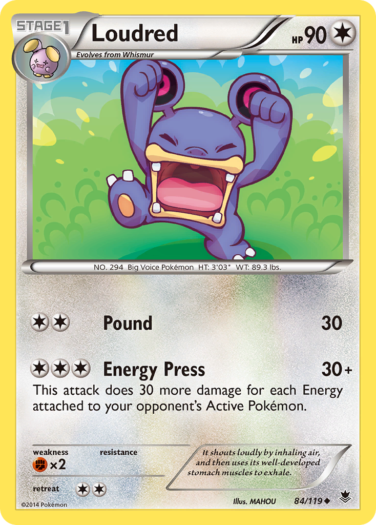 Loudred — illustrated card