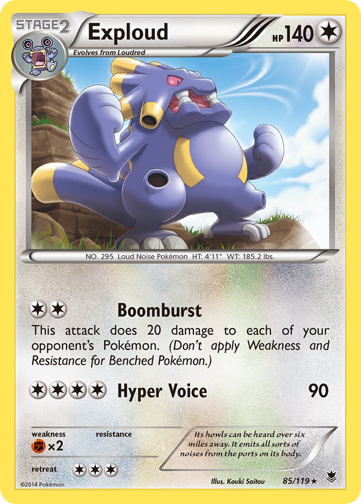 Exploud — illustrated card