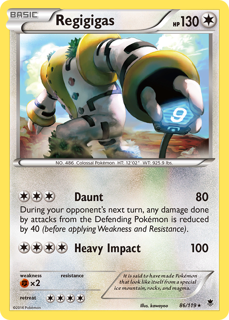 Regigigas — illustrated card