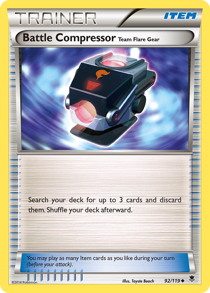 Battle Compressor Team Flare Gear — illustrated card