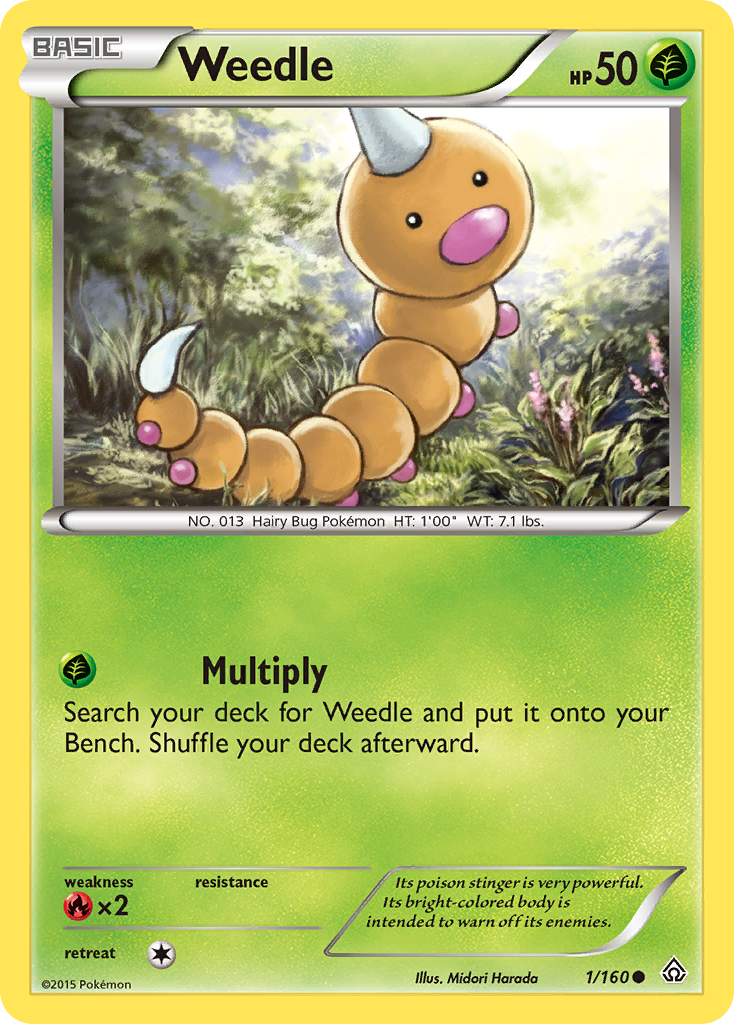 Weedle — illustrated card
