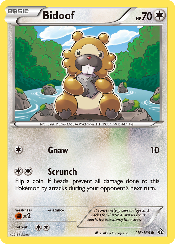 Bidoof — illustrated card