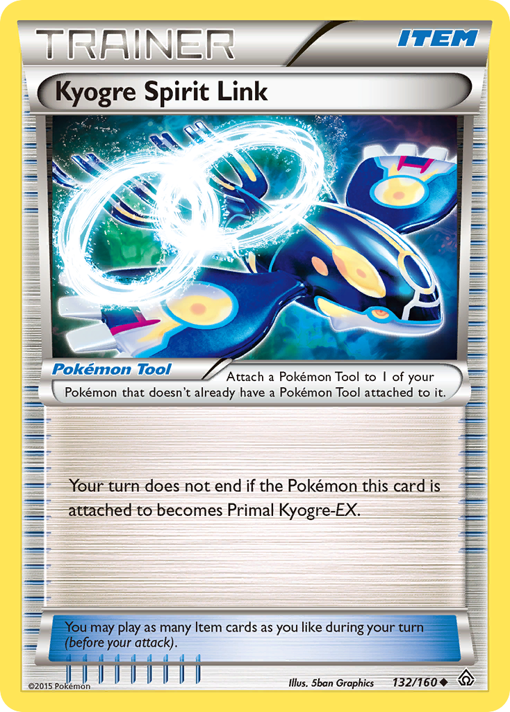 Kyogre Spirit Link — illustrated card