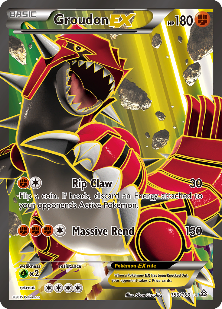 Groudon-EX — illustrated card