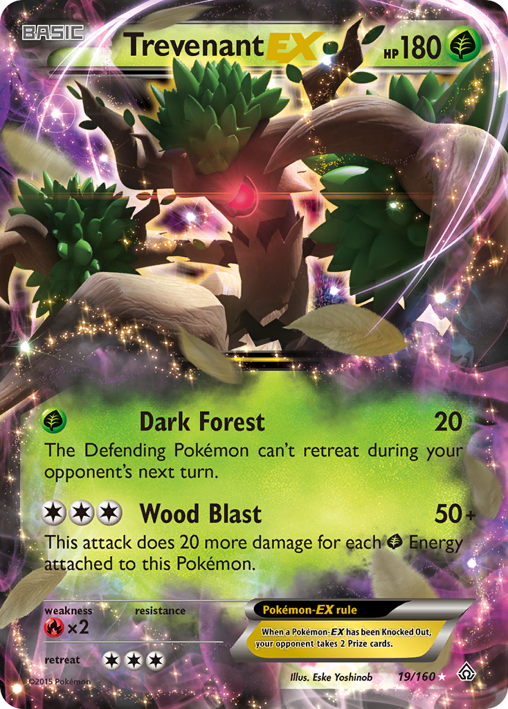 Trevenant-EX — illustrated card