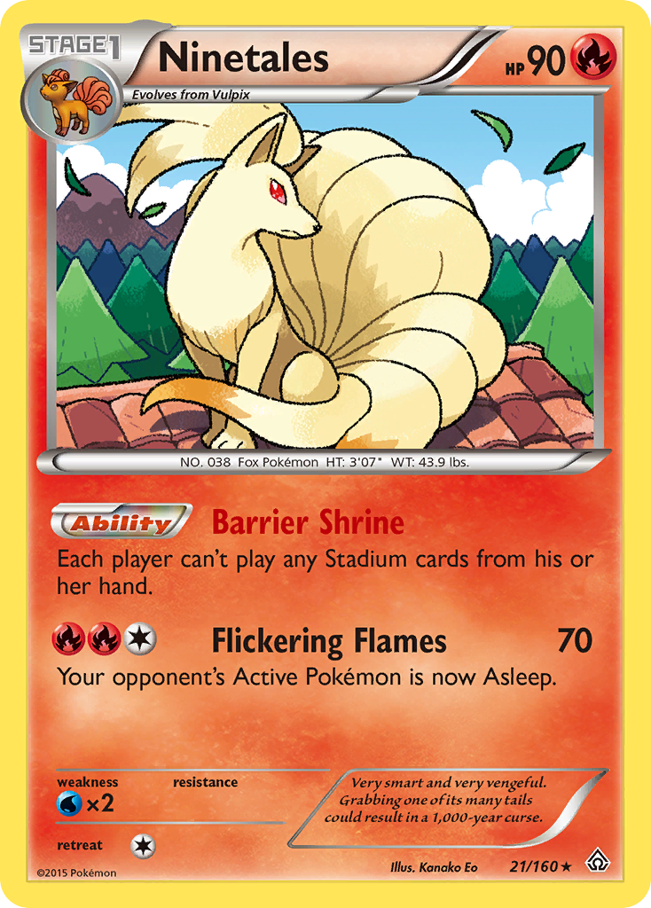Ninetales — illustrated card